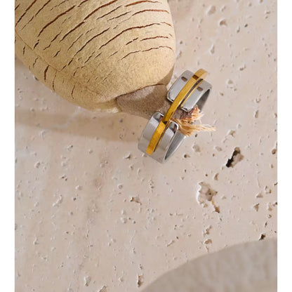 Dual Tone Open Cuff Ring
