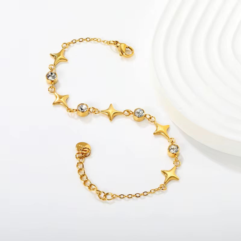 Star Crystal Chain Bracelet