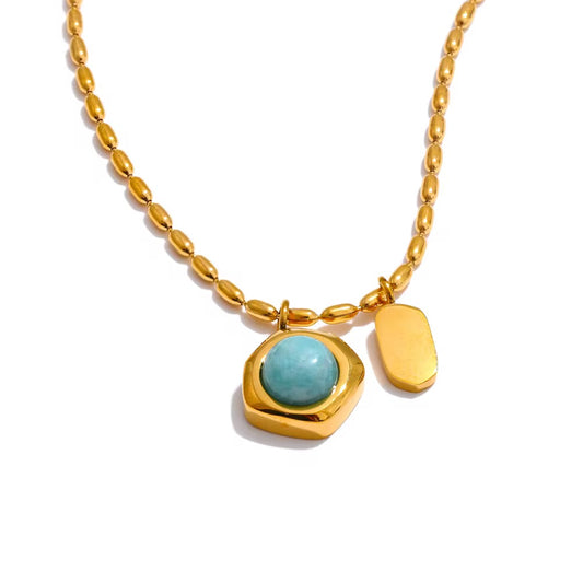 Aqua Luxe Gold Charm Necklace