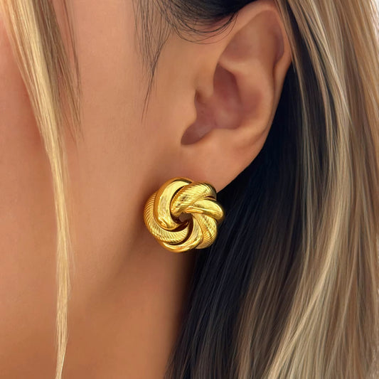 Golden Knot Earrings