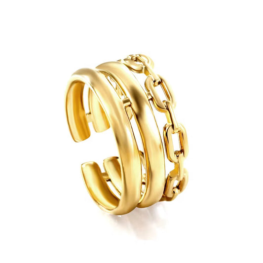 Layered Gold Statement Ring