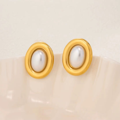 Pearl Halo Stud Earrings