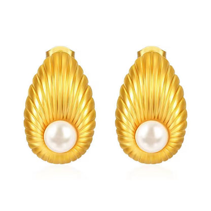 Pearl Shell Statement Earrings