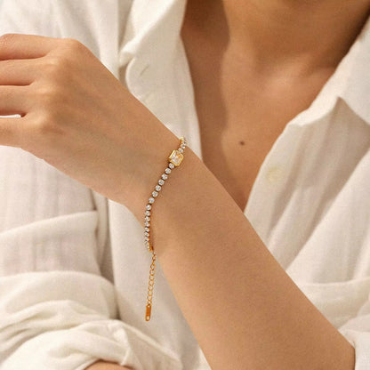Minimal Crystal Tennis Bracelet