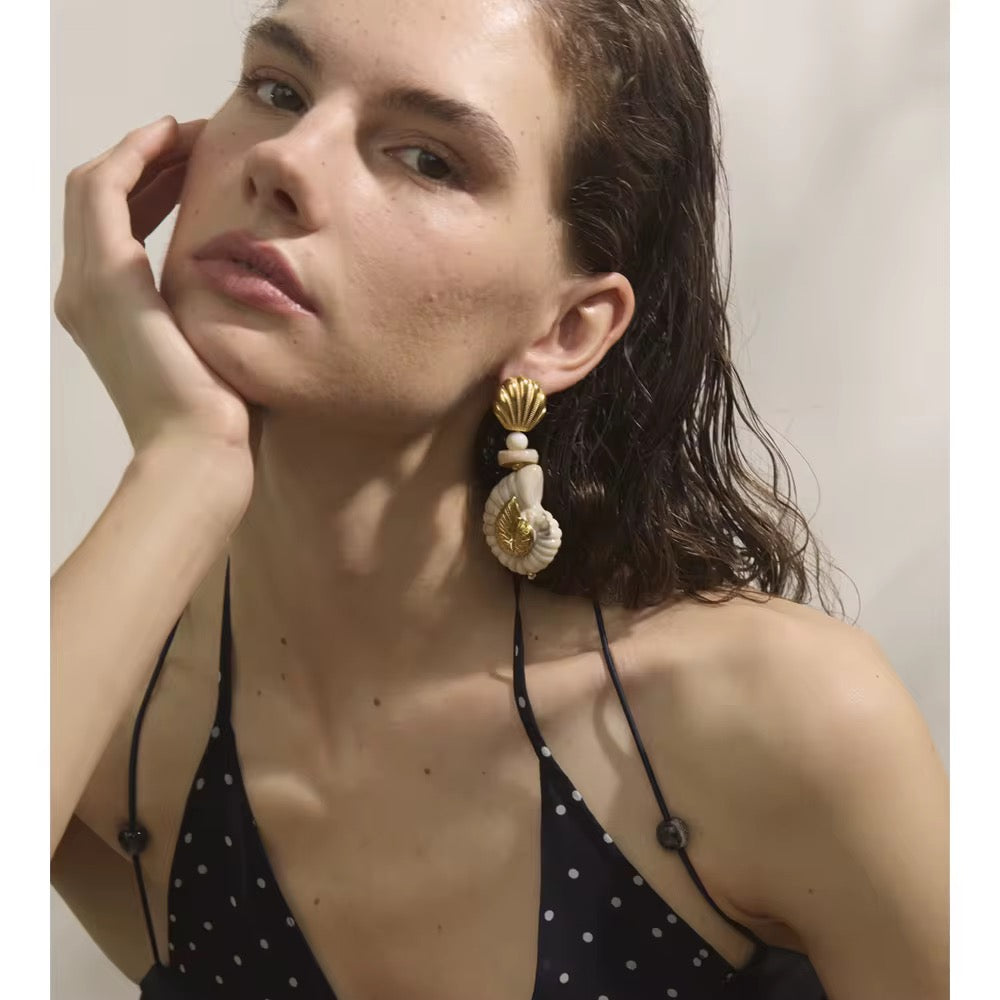 Ocean Shell Statement Earrings