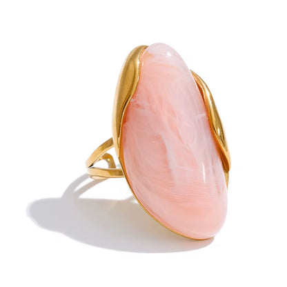 Blush Aura Statement Ring