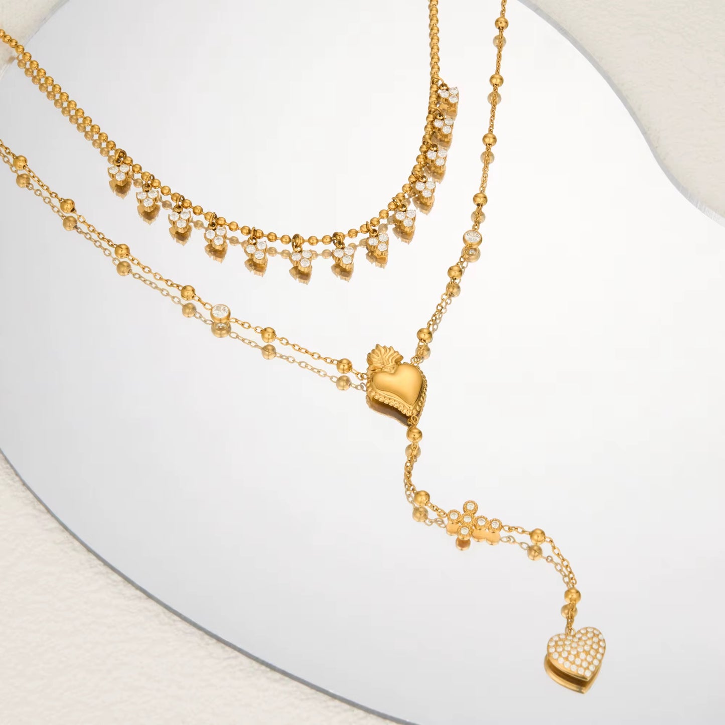 Golden Love Drop Necklace