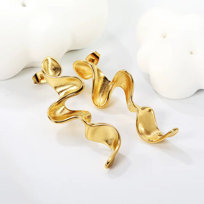 Organic Wave Statement Earrings