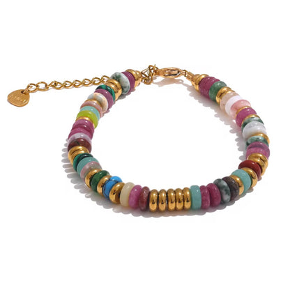 Colorful Beaded Chain Bracelet