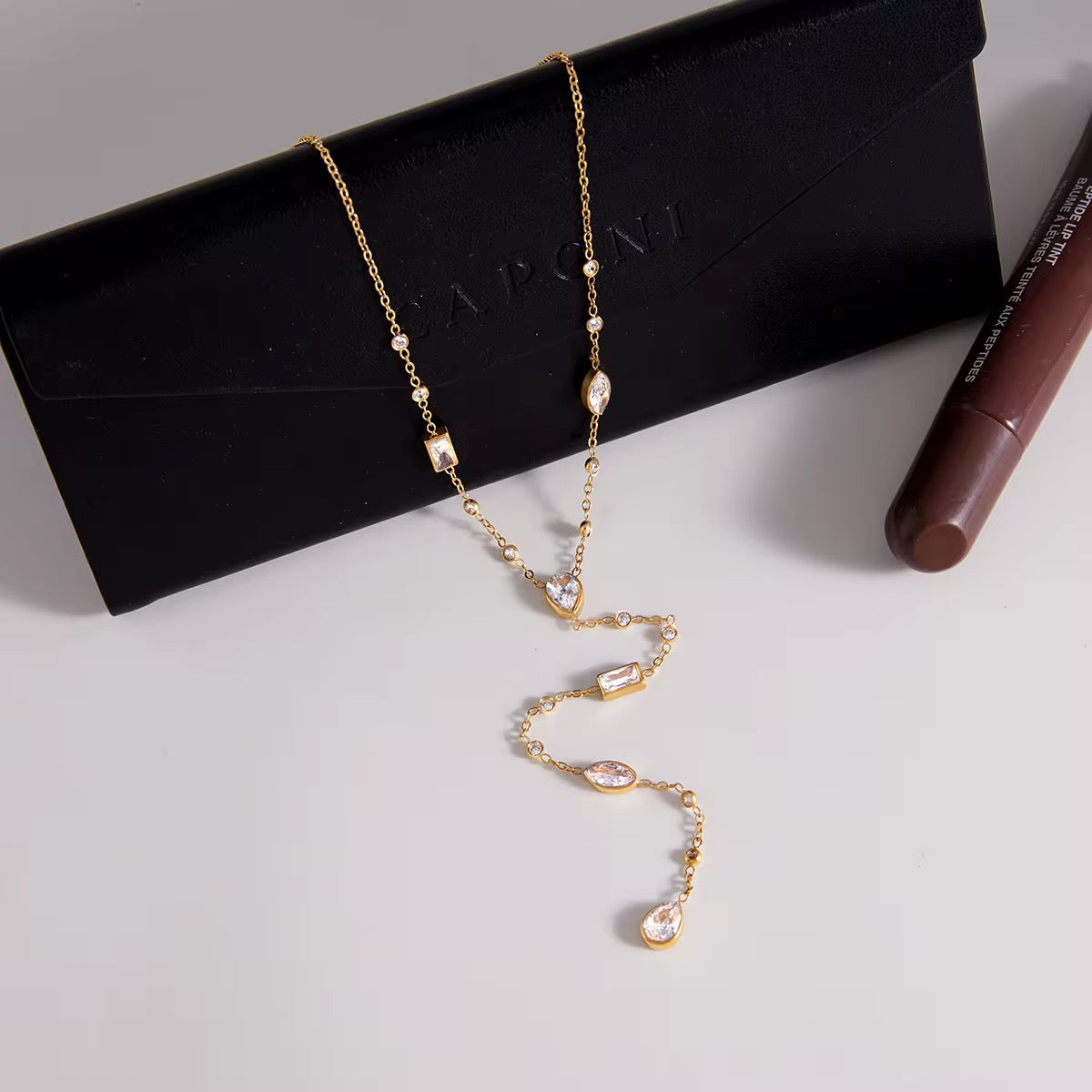 Luxe Drop Lariat Necklace