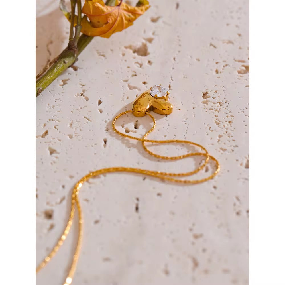 Amora Crystal Heart Necklace