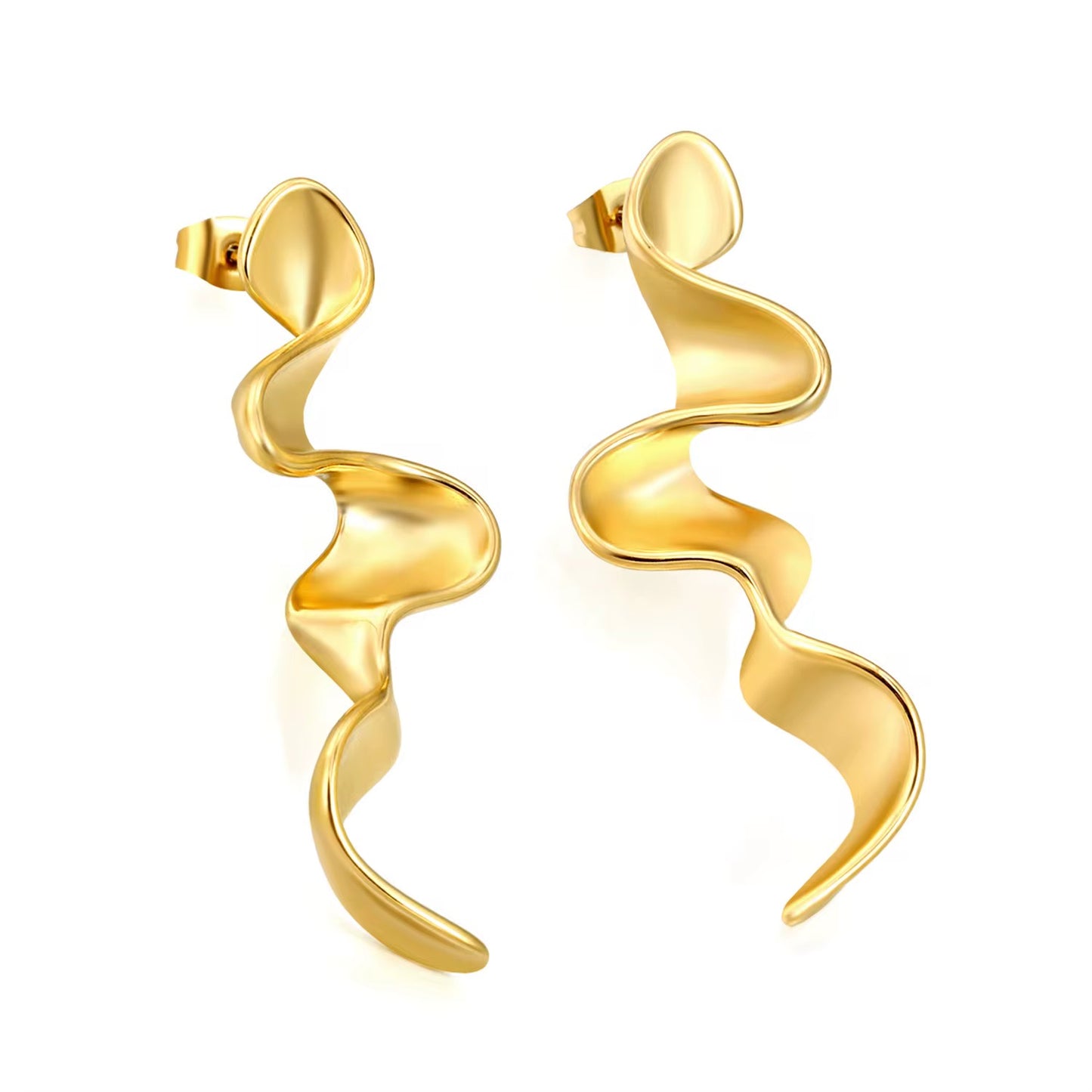 Organic Wave Statement Earrings