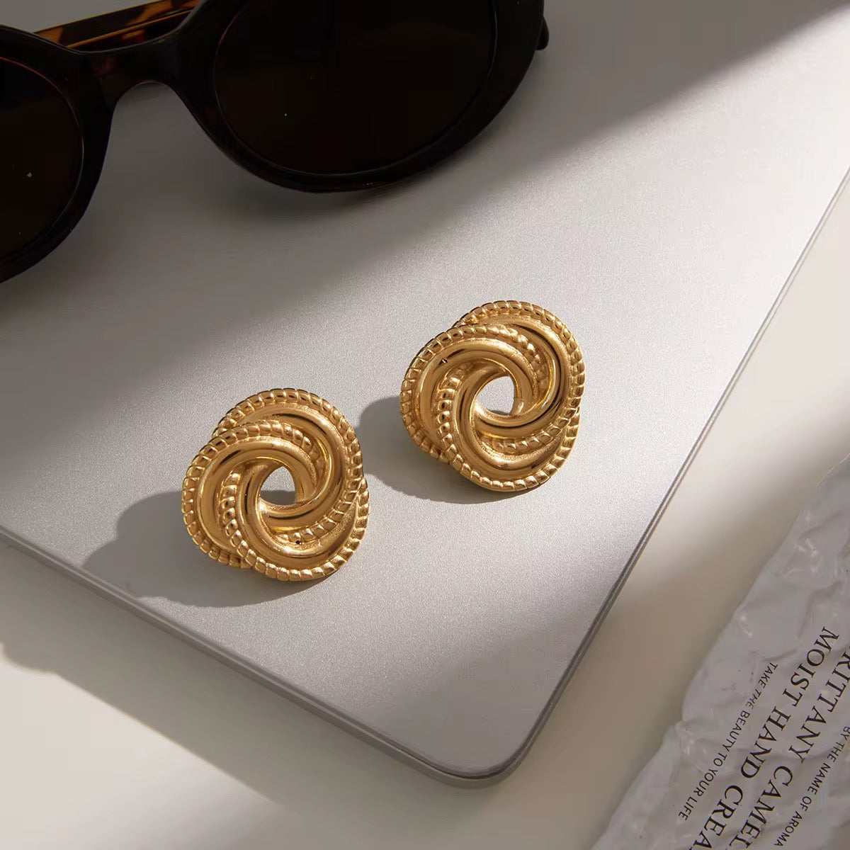Aurora Spiral Stud Earrings