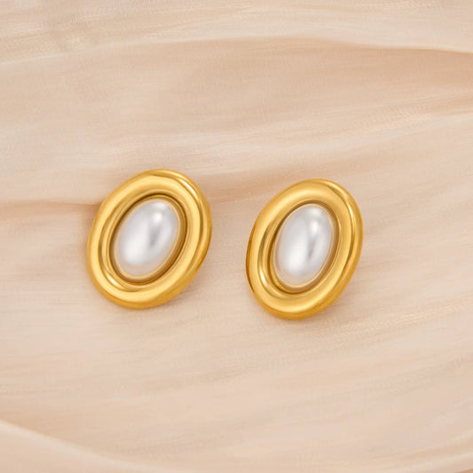 Pearl Halo Stud Earrings