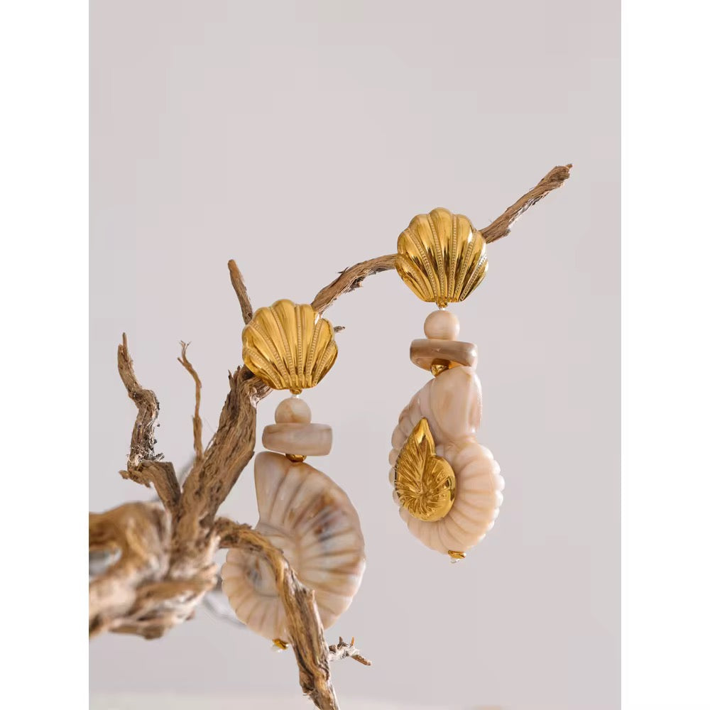 Ocean Shell Statement Earrings