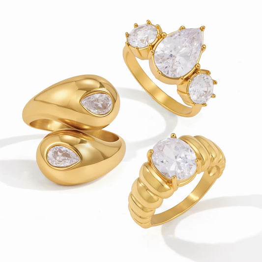 Aurora Luxe Crystal Ring Collection