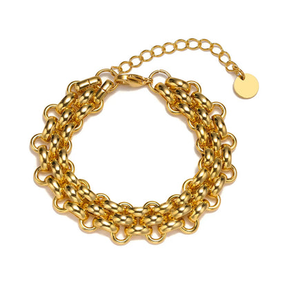 Double Layer Chunky Chain Bracelet