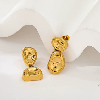 Luxury Waterproof Abstract Gold Statement Earrings