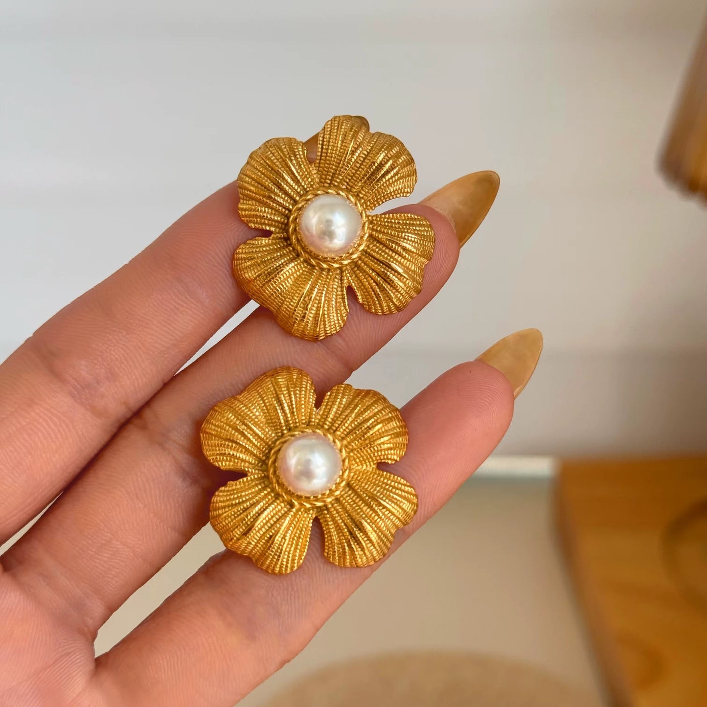 Pearl Bloom Statement Earrings