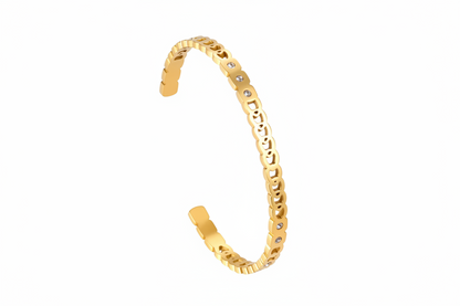 Gold Delicate Chain Cuff Bracelet