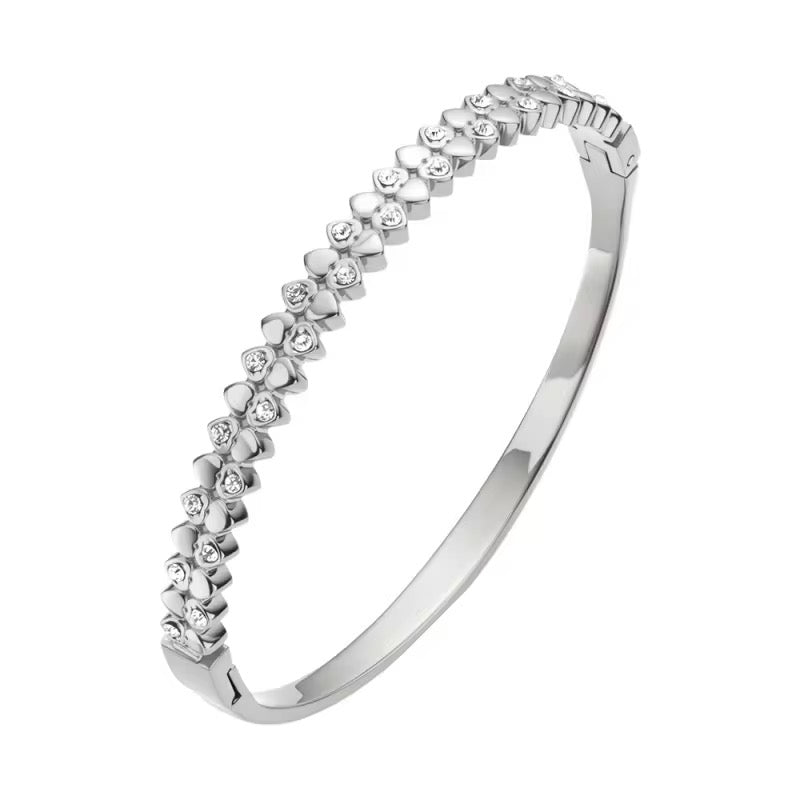 Floral Crystal Bangle