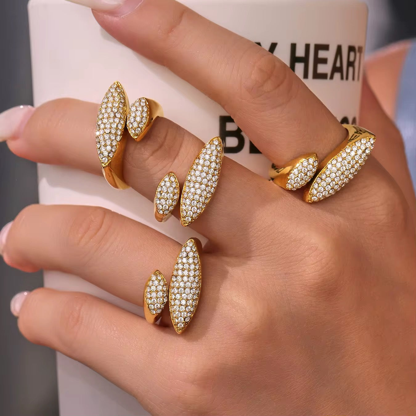 Crystal Wrap Statement Ring