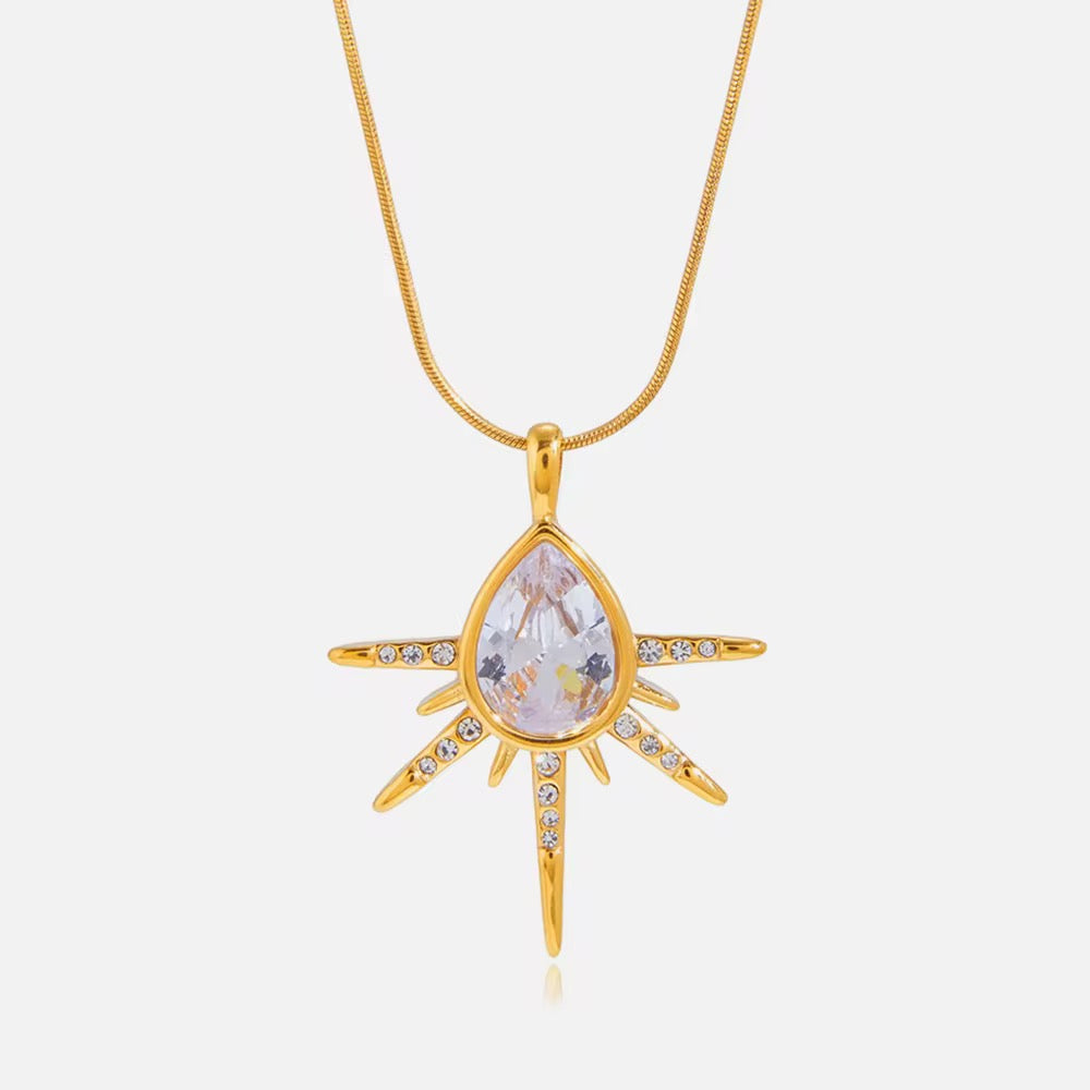 Radiant Starburst Crystal Necklace