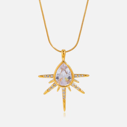 Radiant Starburst Crystal Necklace