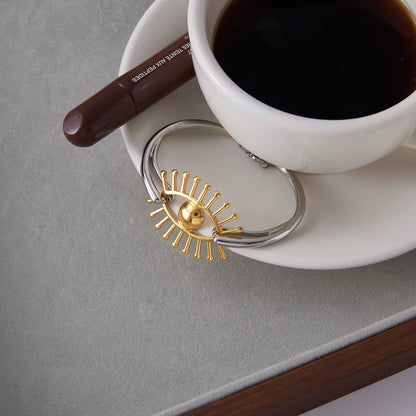 Golden Eye Mixed Metal Bracelet