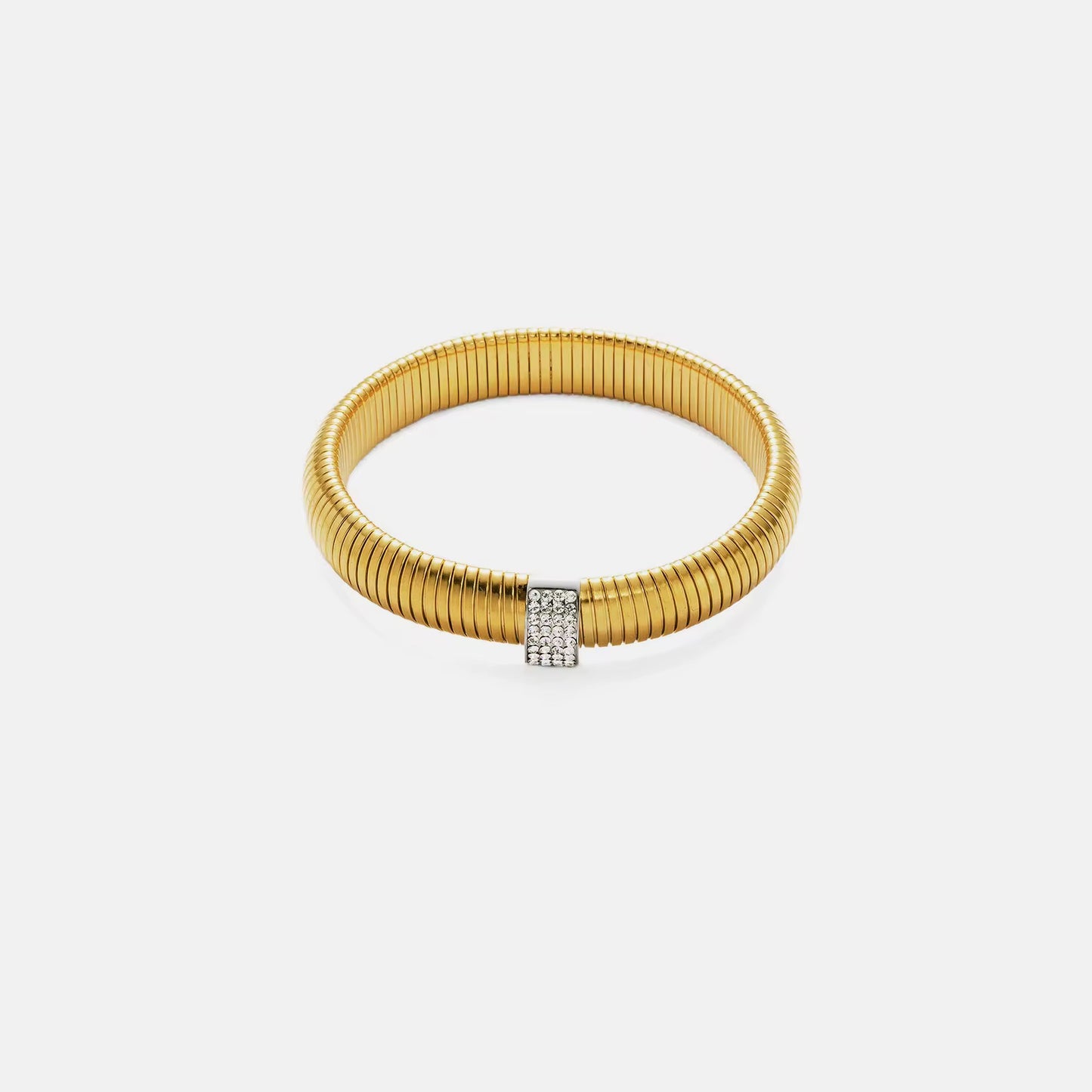 Gold Coil Wrap Statement Bracelet