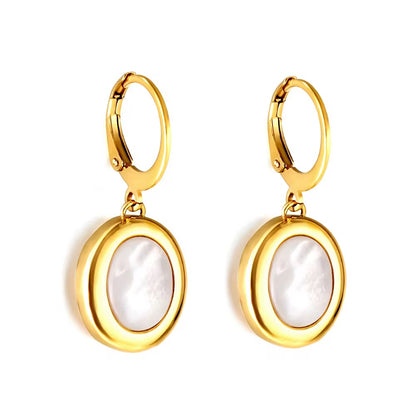 Luna Oval Drop Earrings