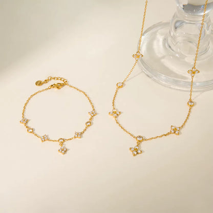 Celeste Crystal Floral Jewelry Set
