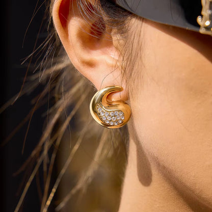 Aurielle Crystal Dome Earrings