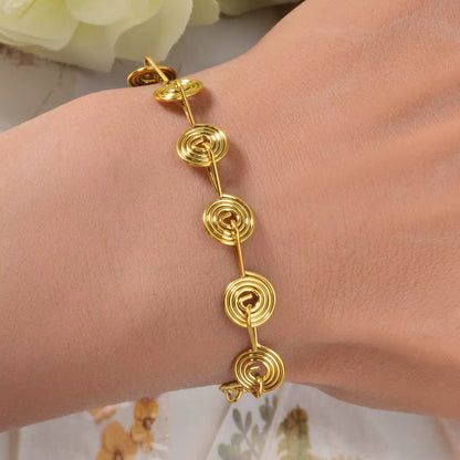 Spiral Disc Link Bracelet