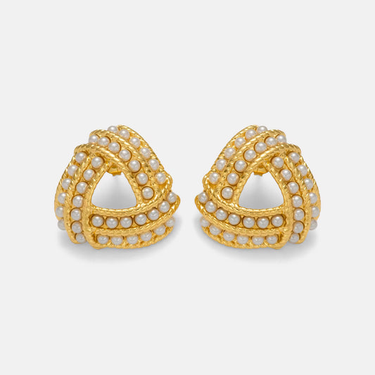 Luxe Oval Crystal Drop Hoops