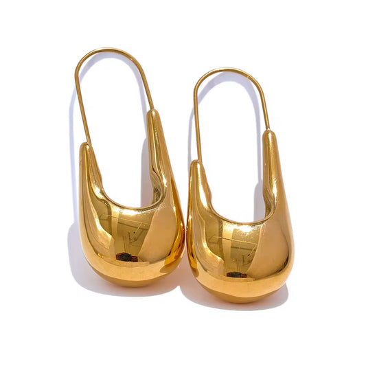 Luxe Golden Teardrop Statement Earrings