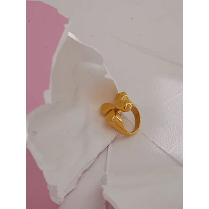 Sculpted Gold Statement Ring