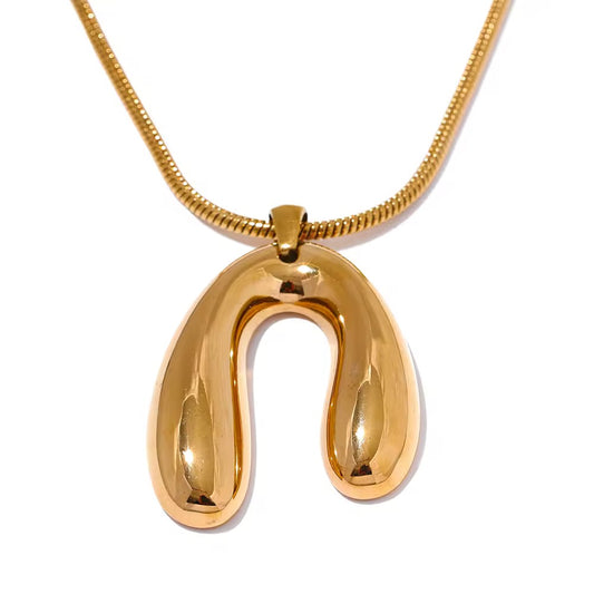 Golden Muse Sculptural Pendant Necklace