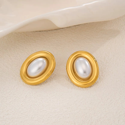 Pearl Halo Stud Earrings