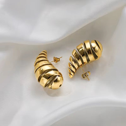 Spiral Sculpt Statement Earrings