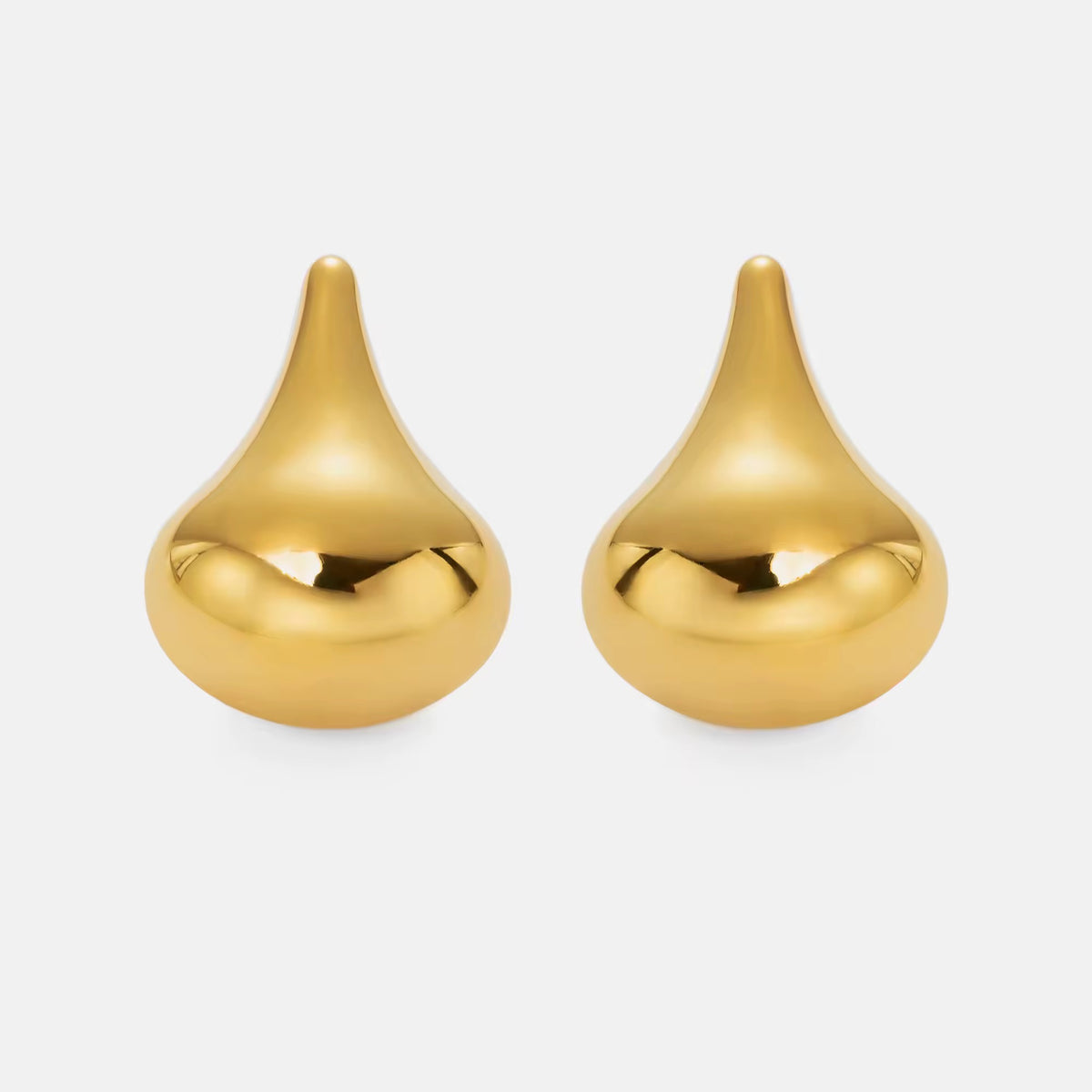 Gold Sculptural Drop Earrings