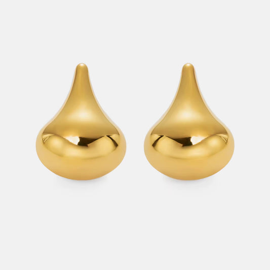 Gold Sculptural Drop Earrings