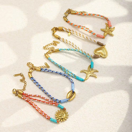 Coastal Charm Rope Bracelets