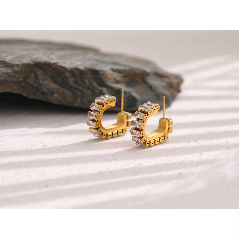Radiance Crystal Hoop Earrings