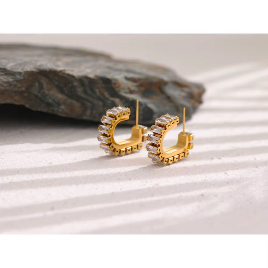 Radiance Crystal Hoop Earrings