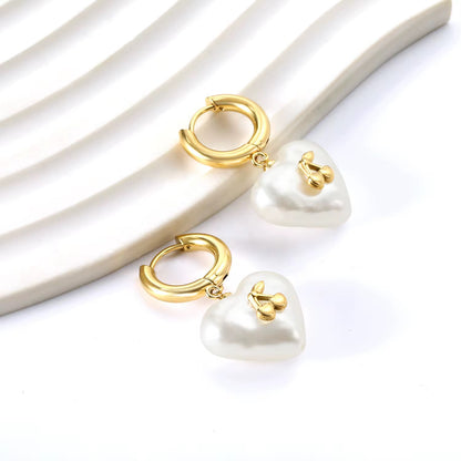Cherry Heart Drop Earrings