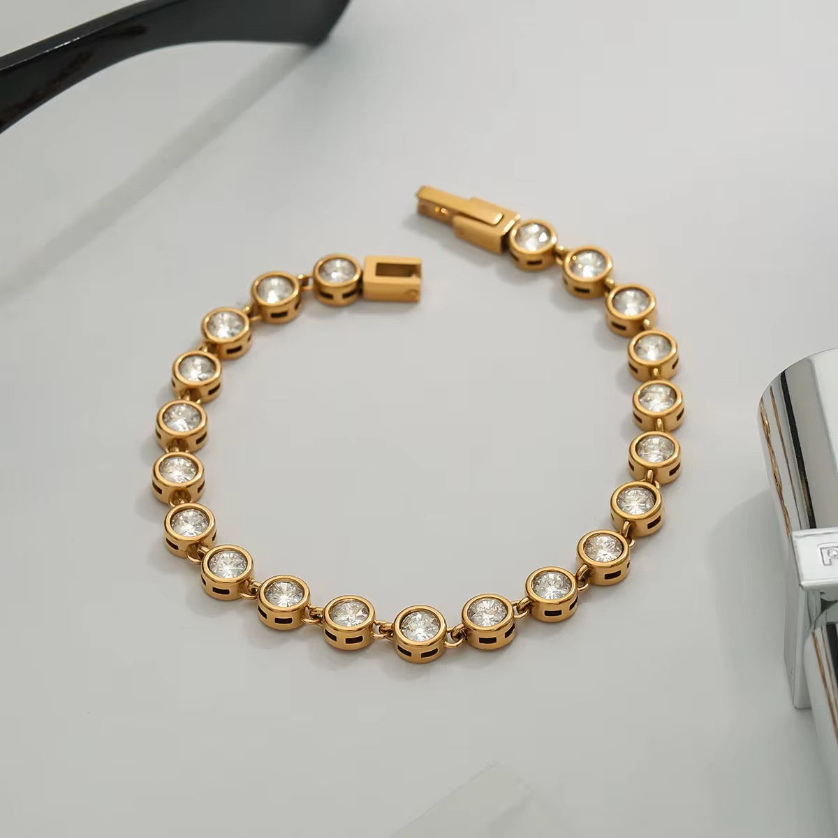 Classic Round Zircon Tennis Bracelet