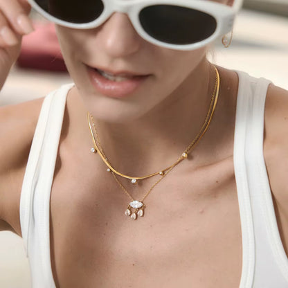 Celeste Drop Crystal Necklace