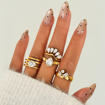 Luxury Zirconia Gold Rings Collection