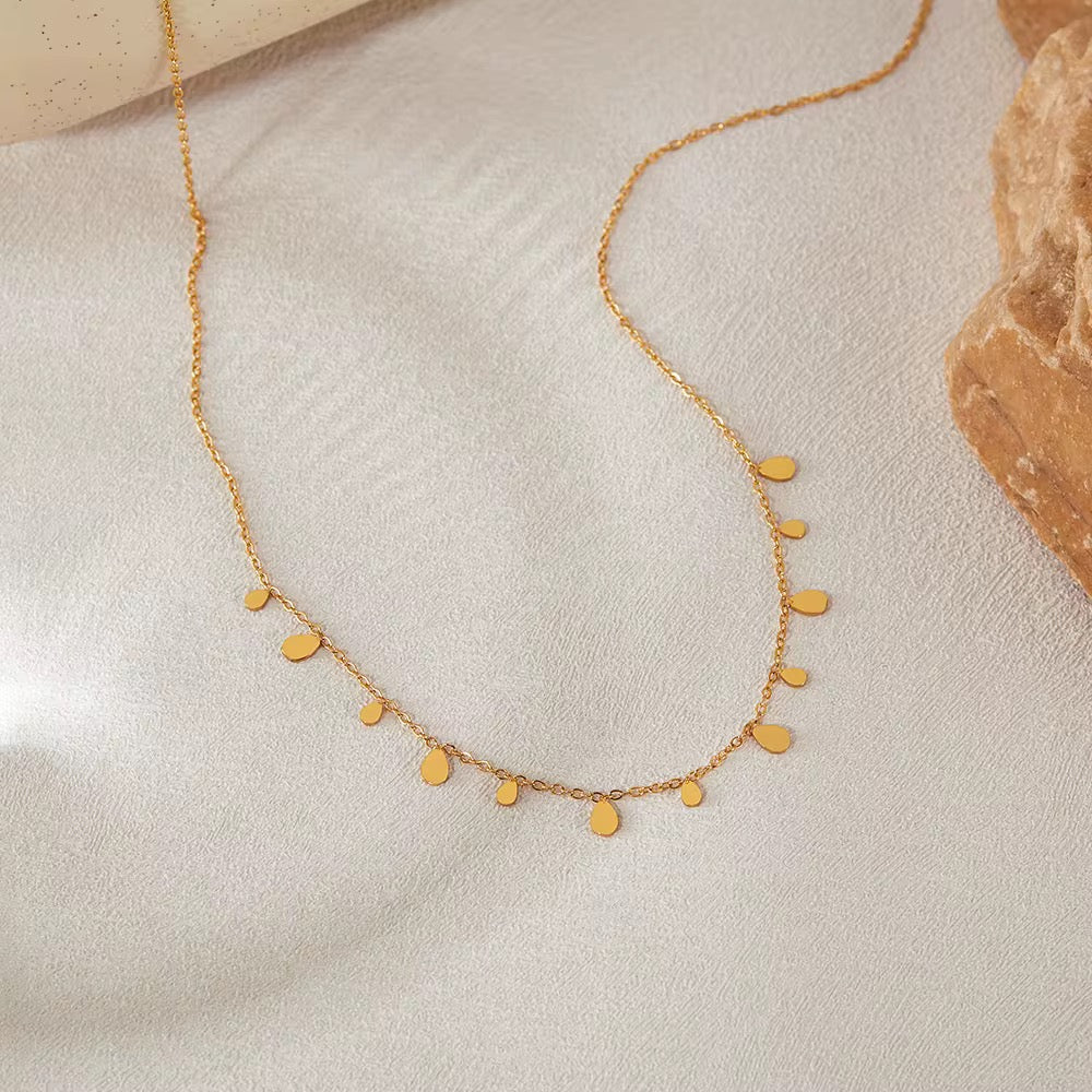 Dainty Gold Drop Necklace